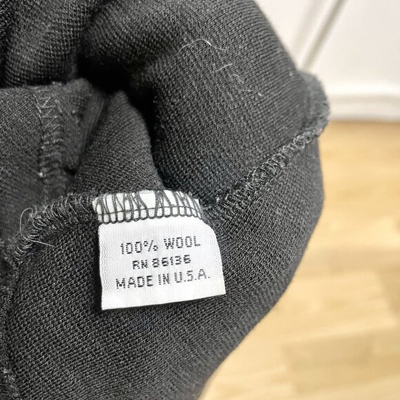 BRYN WALKER 100% Wool Open-Front Knit Cardigan Sweater Classic Black size Small - Picture 9 of 9